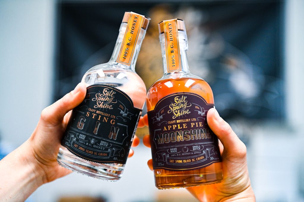 two bottles of spirits